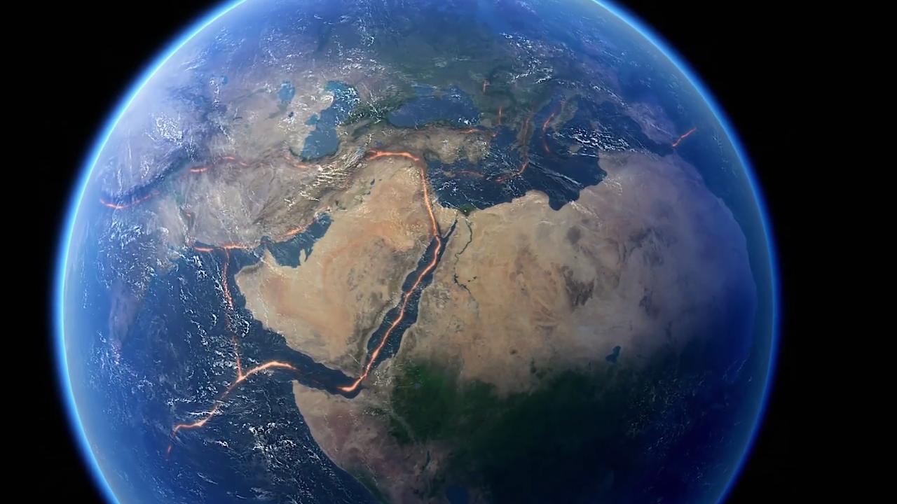 An artistic impression of Earth's faults observed from satellite. Credits: CSES mission