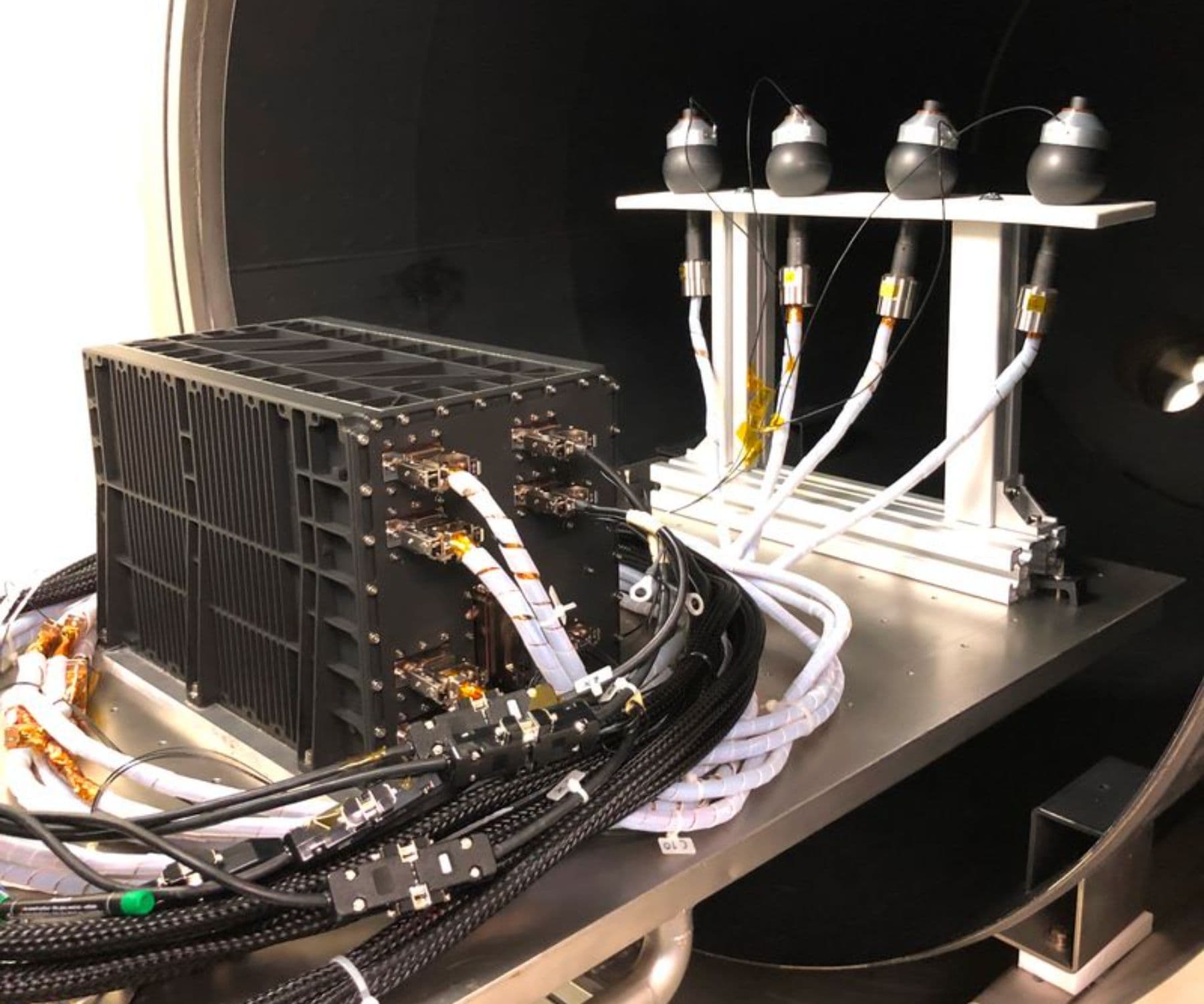 EFD-02 setup during the thermal vacuum test at INAF-IAPS. Credits: CSES mission